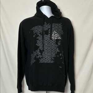K2 Men’s Size Medium Black Pullover Hoodie Logo Front Long Sleeve Sweatshirt